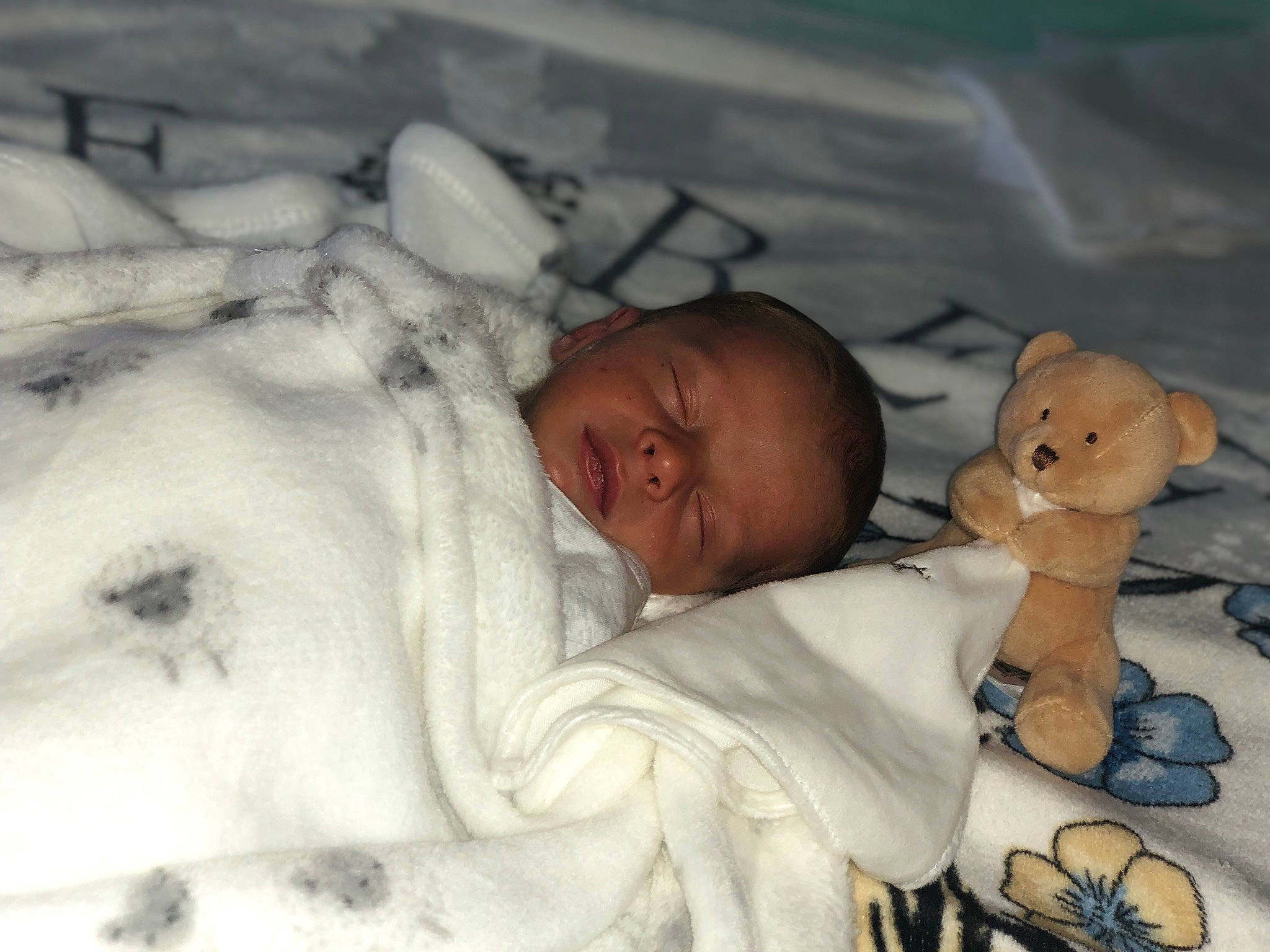 Sohan participe au concours pour gagner de l'argent avec cette photo : baby, baby_products, baby_sleeping, bed, bed_sheet, bedding, bedtime, child, childbirth, comfort, fur, hospital, human_body, linens, nap, person, room, skin, stuffed_toy, toddler