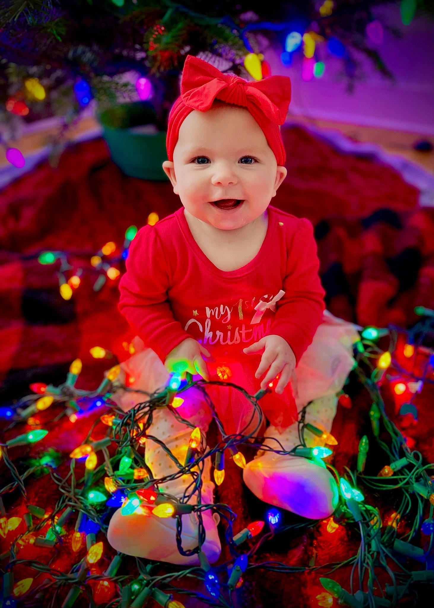 Maisie joined the competition — help win amazing prizes! child, christmas, christmas_decoration, christmas_eve, christmas_ornament, event, fun, happy, headwear, holiday, joy, light, lighting, magenta, ornament, person, photograph, pink, purple, red