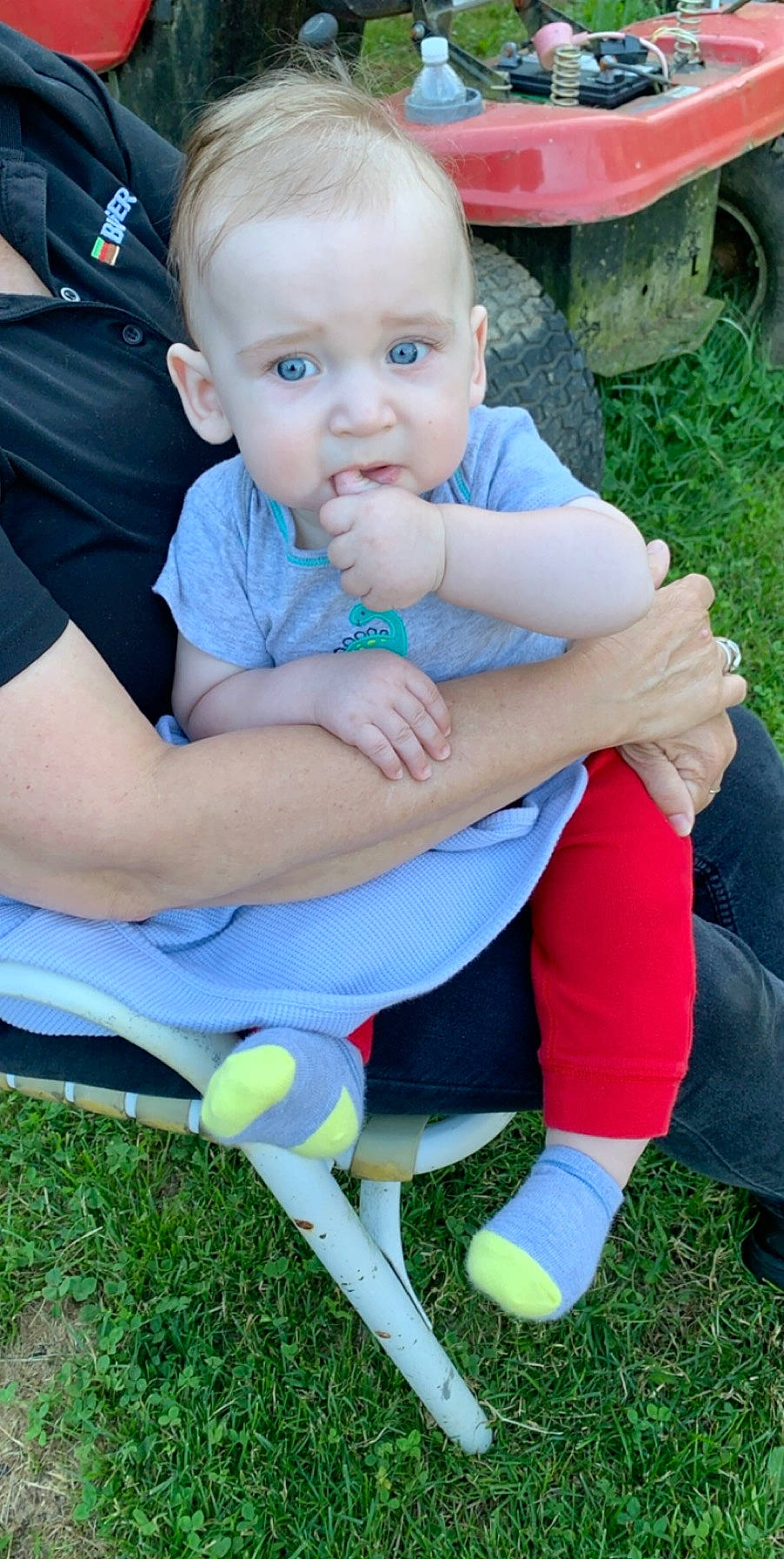 Konnor joined the competition — help win amazing prizes! baby, child, grass, lawn, leg, person, play, product, sitting, toddler