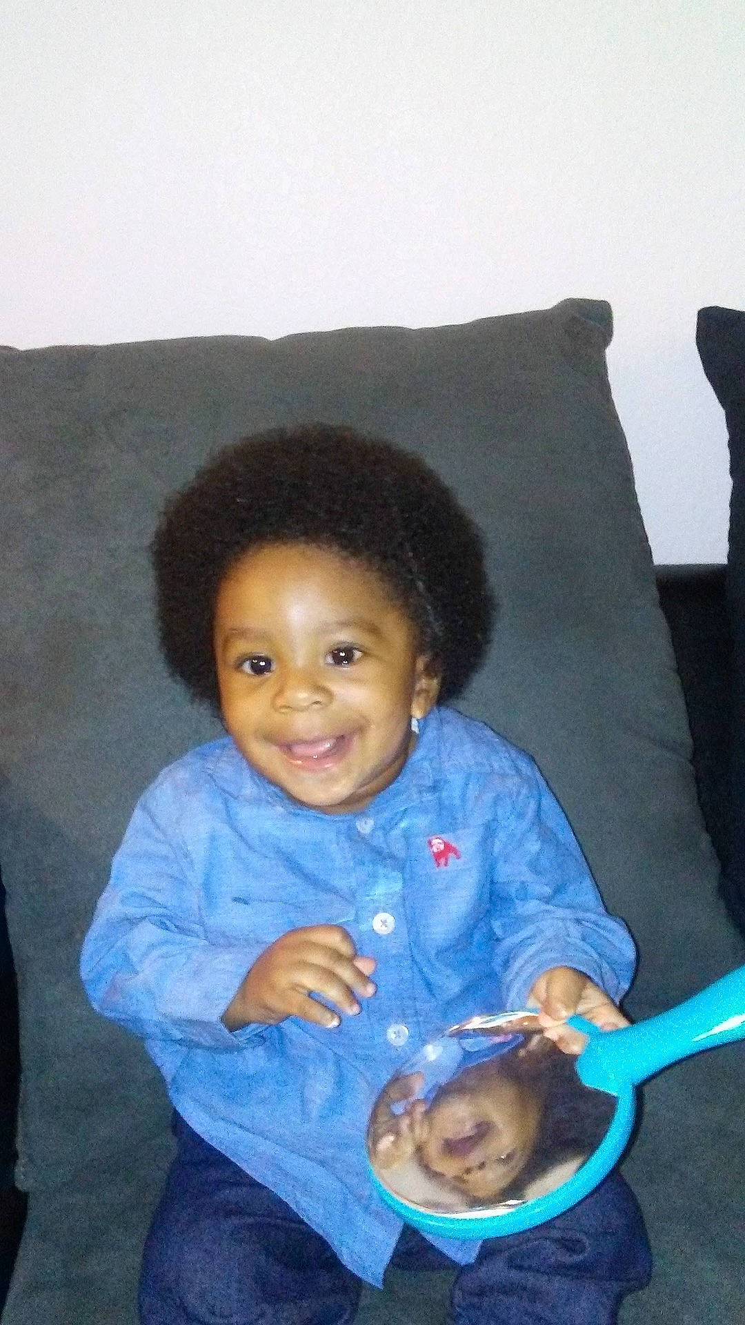 Urocca Guyton Jr joined the competition — help win amazing prizes! black_hair, blue, child, cool, day, eye, face, fun, girl, hair, hairstyle, head, joy, person, play, product, smile, toddler