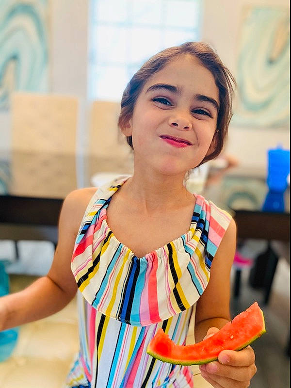 Lacey joined the competition — help win amazing prizes! child, dress, electric_blue, entertainment, event, fashion_design, fun, hair, happy, jewellery, joy, leisure, pattern, performing_arts, person, portrait_photography, recreation, skin, sleeve, smile