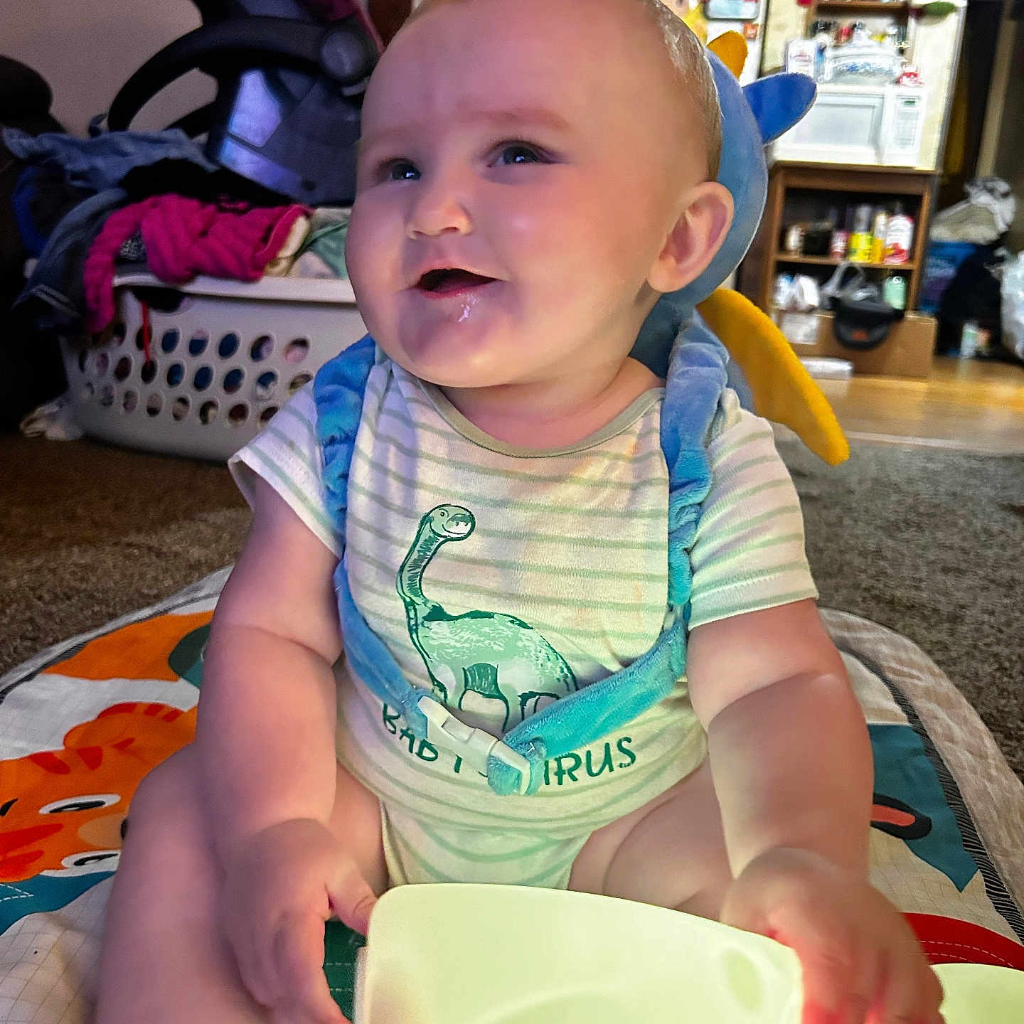 Kyson joined the competition — help win amazing prizes! accessories, baby, bag, bed, bodypart, clothing, cushion, face, finger, furniture, hand, handbag, head, homedecor, indoors, person, photography, portrait, sitting, t_shirt