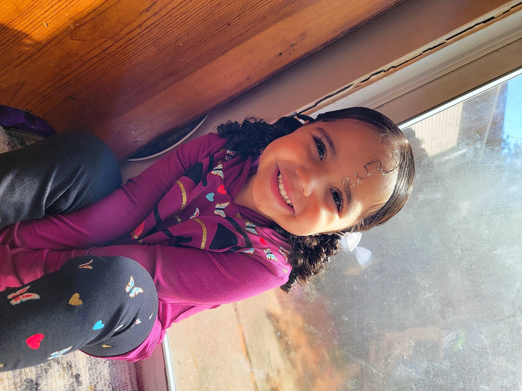 Parker joined the competition — help win amazing prizes! black_hair, carmine, child, cool, eye, eyewear, facial_expression, fun, hairstyle, happy, human_leg, joy, leisure, long_hair, magenta, pattern, person, recreation, skin, smile