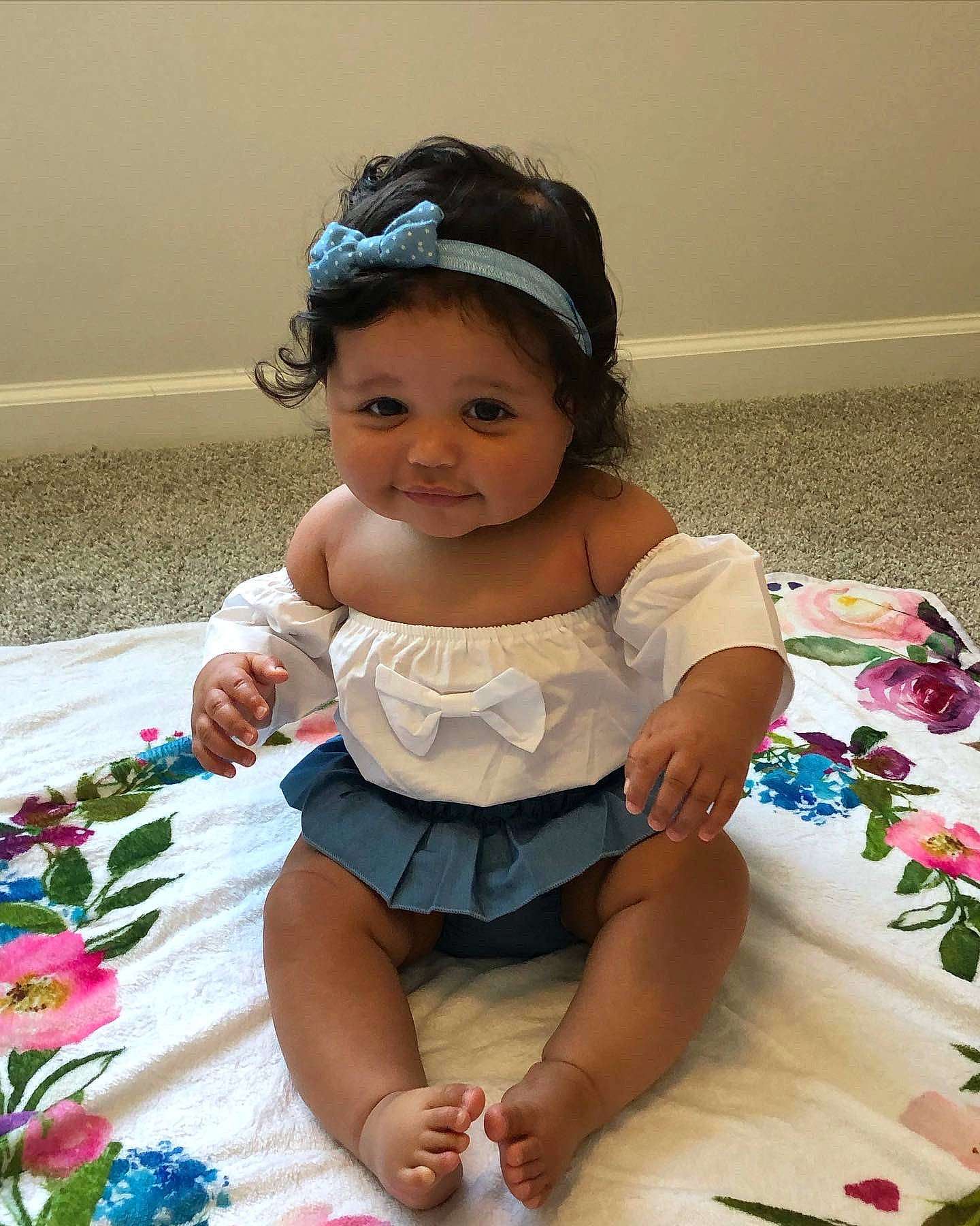 Liliana joined the competition — help win amazing prizes! baby, baby_toddler_clothing, bridal_accessory, child, dress, embellishment, event, finger, hair_accessory, happy, headband, headgear, headpiece, headwear, jewellery, person, petal, pink, skin, sleeve