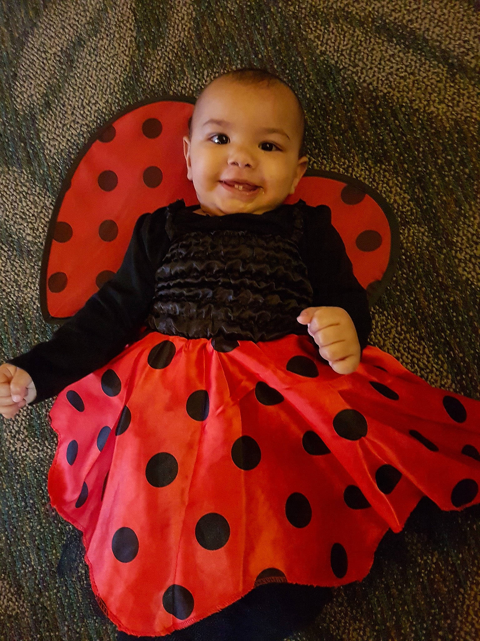 Amari joined the competition — help win amazing prizes! baby, baby_products, baby_toddler_clothing, child, design, joy, pattern, person, polka_dot, product, toddler