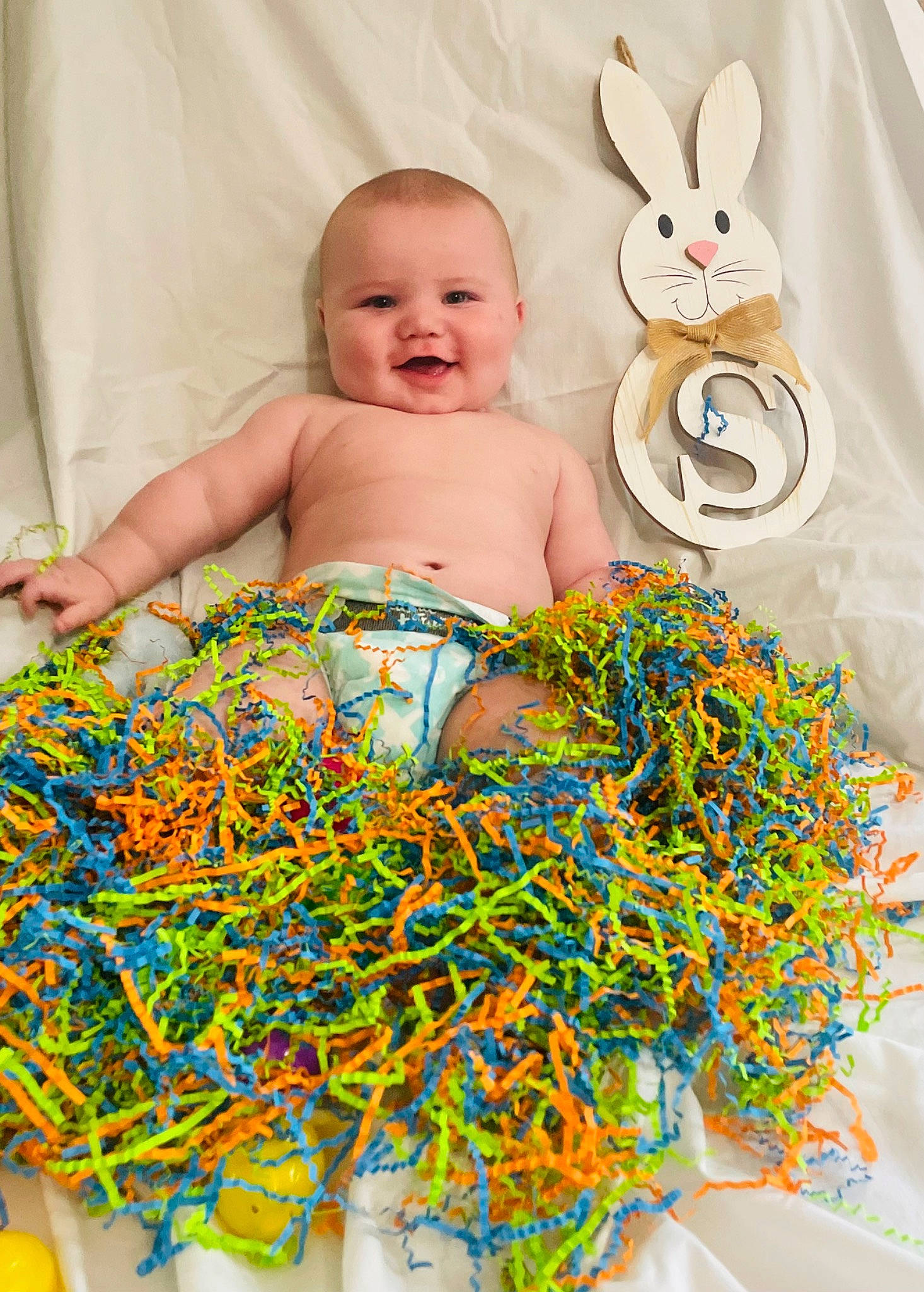 Barren joined the competition — help win amazing prizes! aqua, baby, baby_toddler_clothing, child, easter_bunny, grass, happy, joy, linens, organ, party_supply, pattern, person, rabbit, rabbits_and_hares, room, smile, t_shirt, textile, toddler