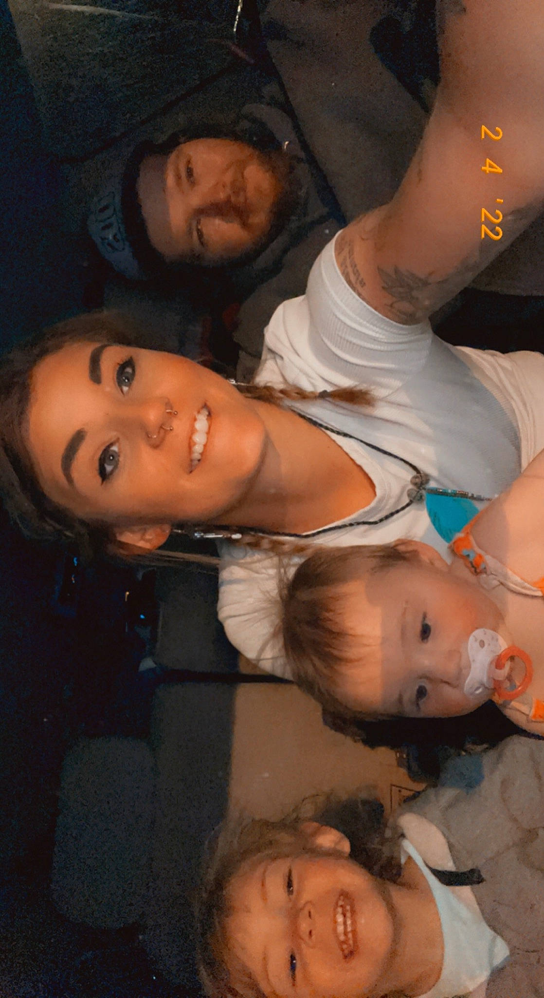 Josie Ann is registered to the contest to win money with this photo: cheek, eye, eyebrow, eyelash, face, flash_photography, forehead, gesture, hair, head, headwear, human_body, joy, lip, mammal, mouth, muscle, neck, nose, organ