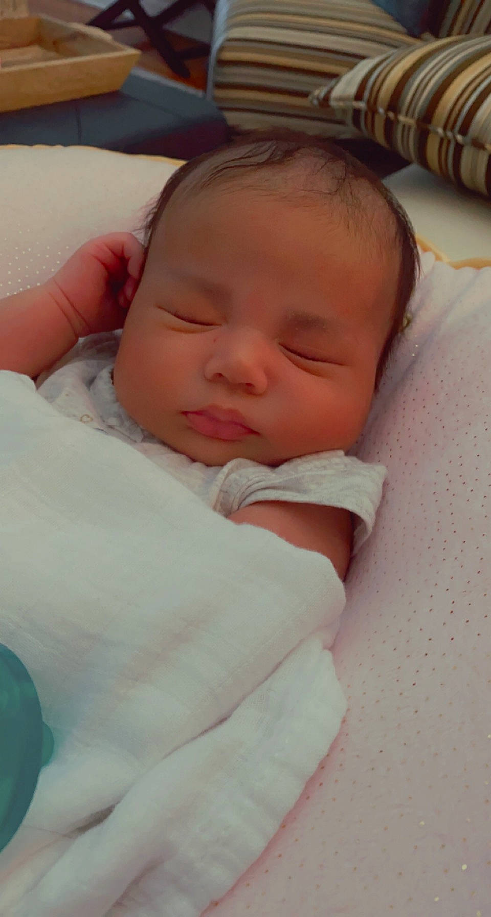 Giavanna joined the competition — help win amazing prizes! baby, baby_sleeping, baby_toddler_clothing, bedding, bedtime, cheek, child, chin, comfort, eyebrow, head, iris, linens, lip, mouth, neck, nose, person, skin, thumb