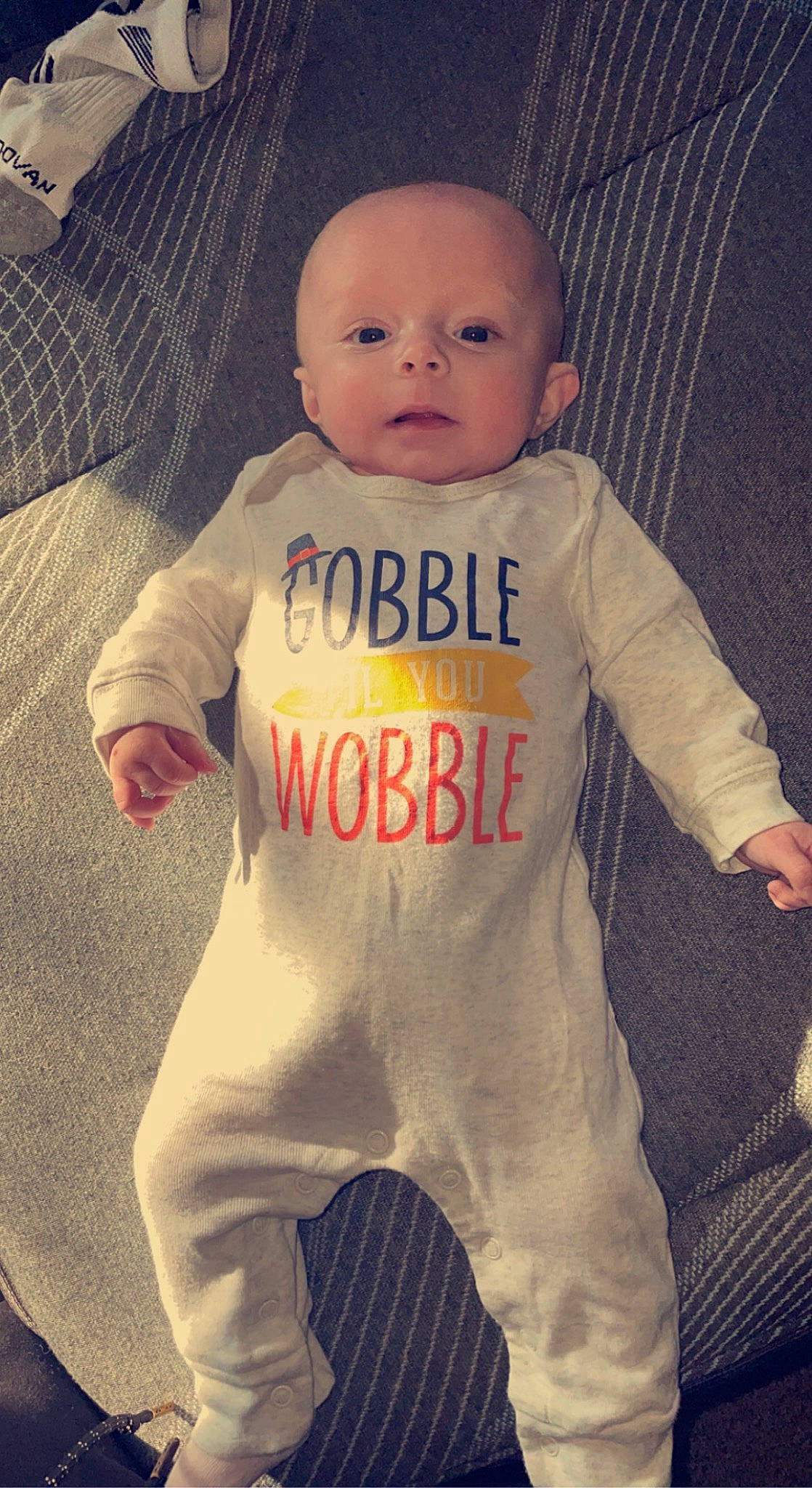 Everleigh is registered to the contest to win money with this photo: baby, baby_sleeping, baby_toddler_clothing, cheek, cool, face, finger, gesture, hand, happy, human_body, joint, nose, outerwear, person, skin, sleeve, t_shirt, textile, thumb