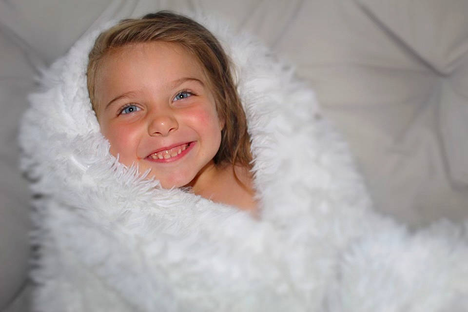 Bailee joined the competition — help win amazing prizes! baby, child, comfort, eye, eyebrow, eyelash, flash_photography, freezing, fun, fur, hair, happy, iris, joy, linens, lip, mouth, nose, person, skin