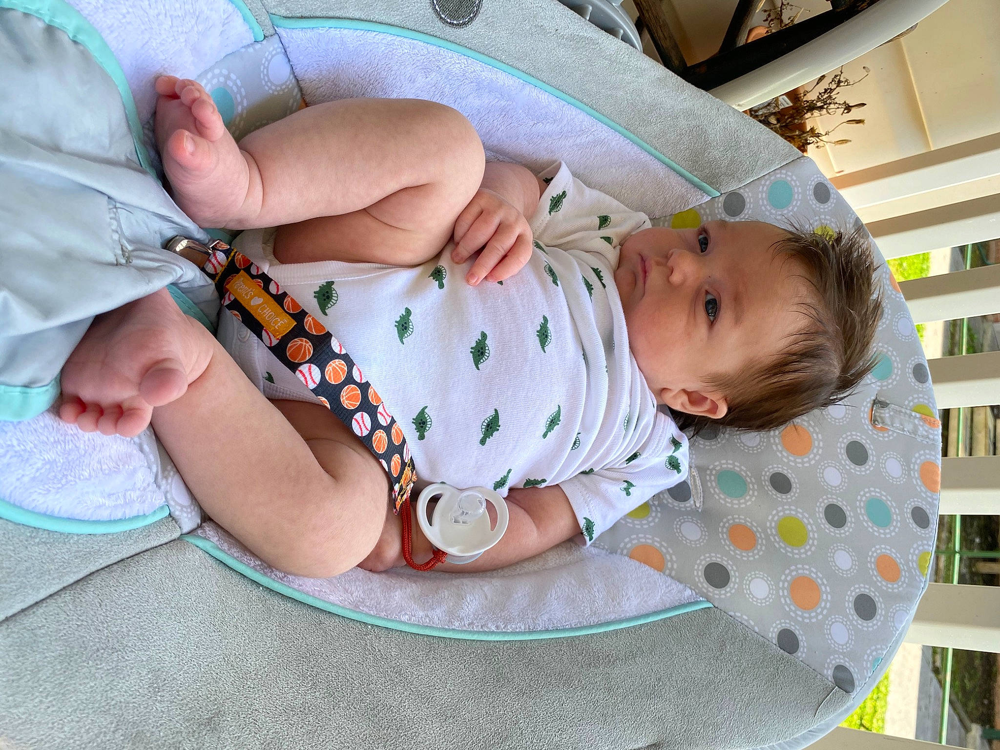 Brett is registered to the contest to win money with this photo: baby, baby_products, baby_sleeping, baby_toddler_clothing, birth, child, infant_bed, person, product, toddler