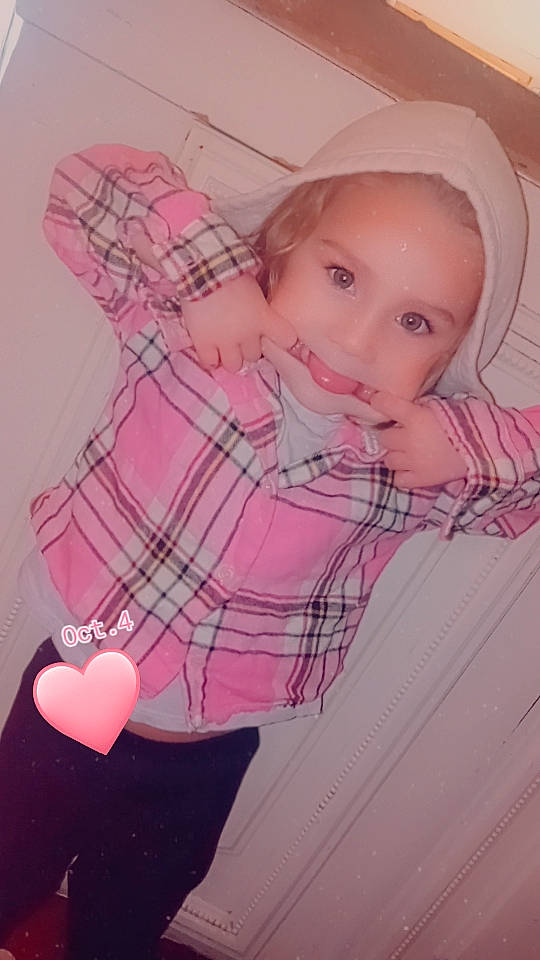 Lily'Anna joined the competition — help win amazing prizes! baby, baby_toddler_clothing, cap, eyelash, finger, happy, human_body, joy, lip, magenta, mouth, neck, pattern, person, pink, plaid, sleeve, t_shirt, tartan, textile