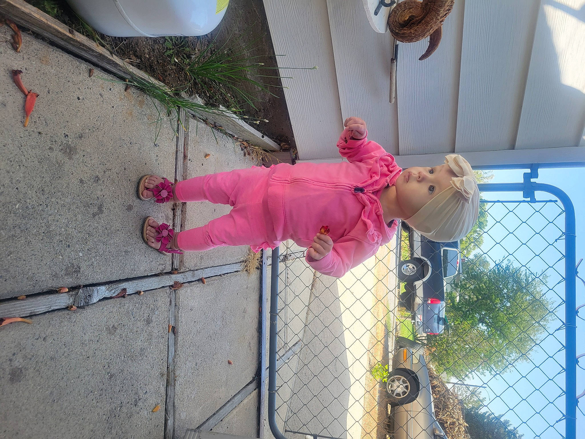 Kynnidi is registered to the contest to win money with this photo: adventure, cement, concrete, facade, fun, hat, headwear, leisure, magenta, mesh, person, plant, recreation, road_surface, rock_climbing_equipment, rope, sky, sport_climbing, tire, tree