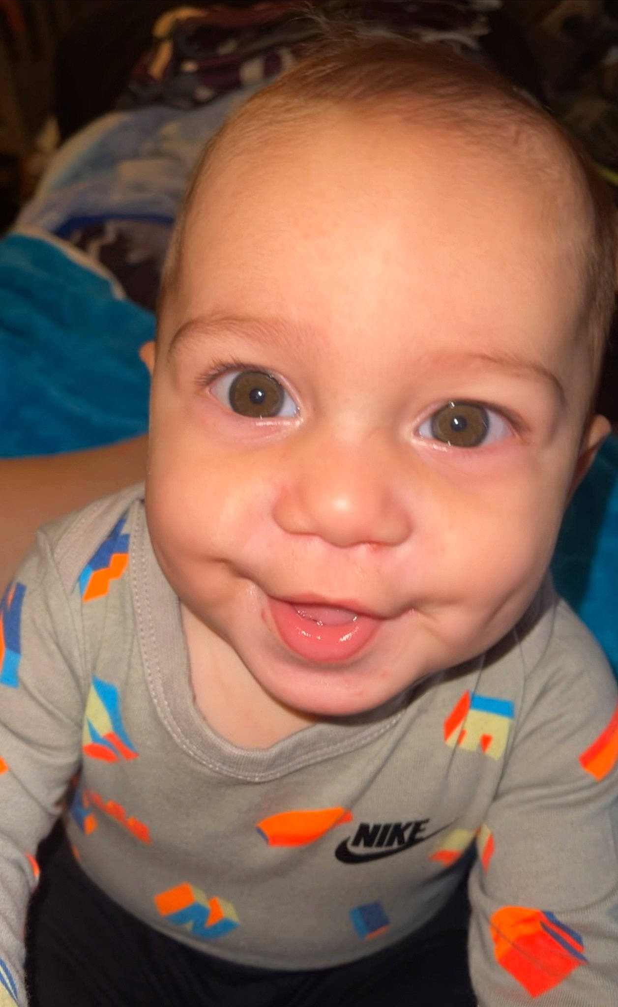 Easton is registered to the contest to win money with this photo: cheek, chin, clothing, ear, eye, eyebrow, eyelash, facial_expression, forehead, iris, jaw, lip, mouth, neck, nose, organ, person, skin, sleeve, smile