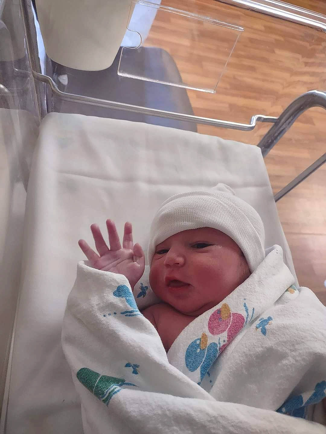 Keanu joined the competition — help win amazing prizes! baby, baby_products, baby_safety, baby_sleeping, cap, child, childbirth, comfort, event, hat, headwear, hospital, infant_bed, linens, medical_equipment, person, room, service, sleep, thumb