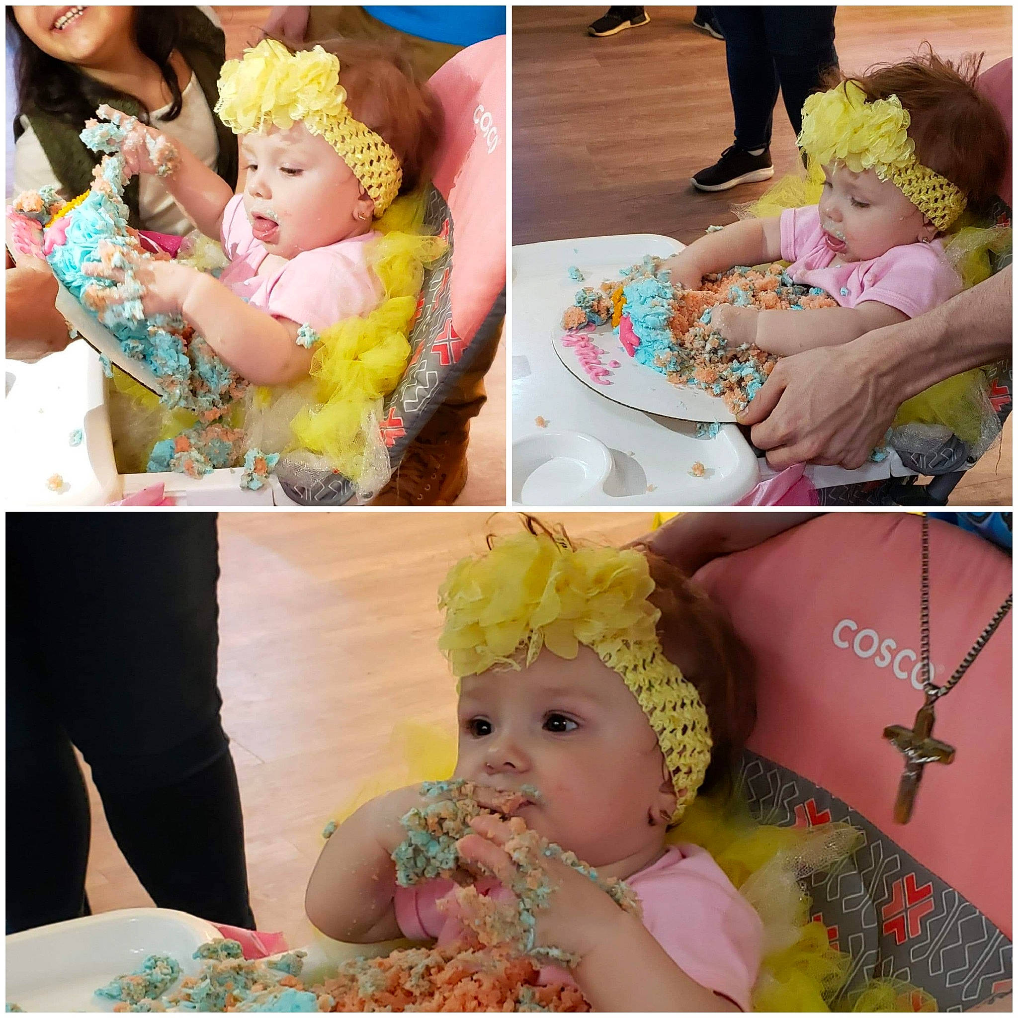 Sophia-grace  joined the competition — help win amazing prizes! art, baby, birthday, child, ear, fashion_accessory, hair_accessory, head, headgear, party, person, photography, photomontage, pink, room, smile, toddler, yellow