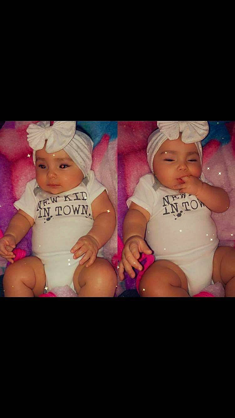 Laluna joined the competition — help win amazing prizes! baby, cheek, child, doll, face, fun, head, headwear, human, people, person, photo_caption, photography, photomontage, pink, product, toddler