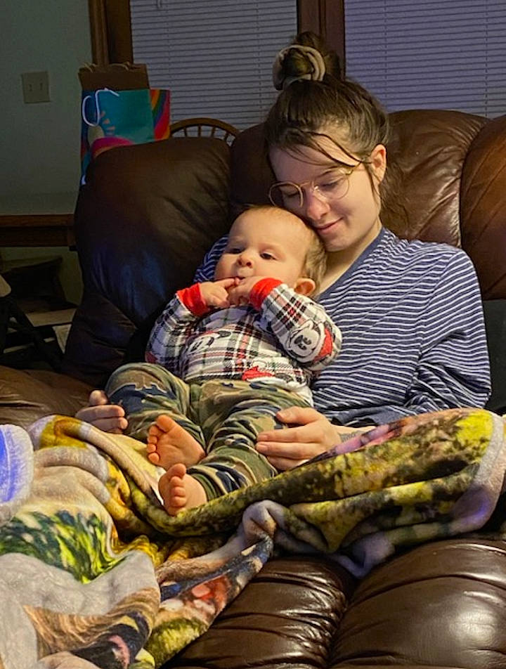 Haven joined the competition — help win amazing prizes! baby, baby_toddler_clothing, child, comfort, couch, event, facial_expression, fun, holiday, human_body, lamp, lap, linens, living_room, person, play, room, sitting, smile, thigh