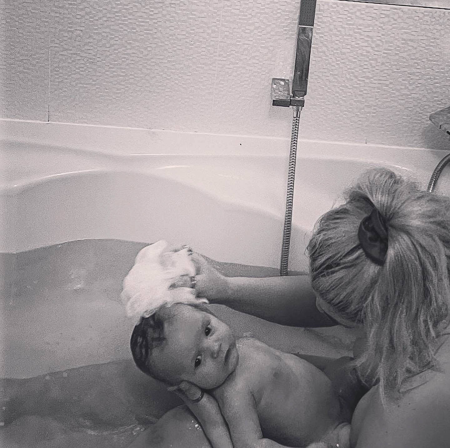 Cillian joined the competition — help win amazing prizes! arm, bathing, bathroom, black_and_white, chest, comfort, elbow, fun, gesture, hand, happy, human_body, interaction, jaw, joint, leg, muscle, person, shoulder, toddler