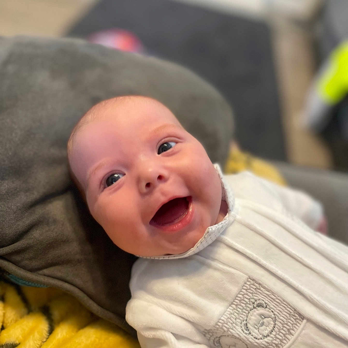Ivy-Rose is registered to the contest to win money with this photo: baby, babylaughing, face, happy, head, laughing, person, photography, portrait, smile