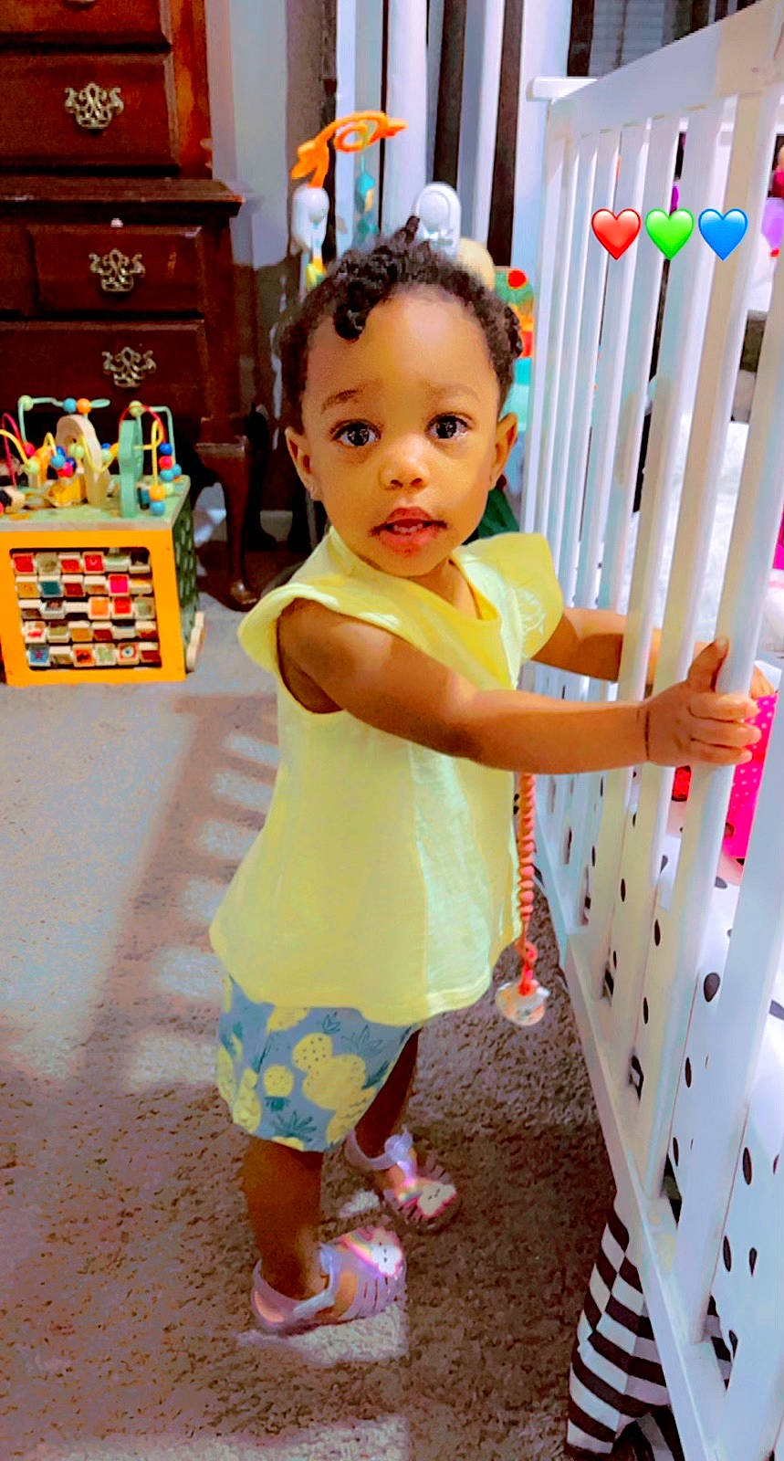 Ahmoriyah joined the competition — help win amazing prizes! baby, baby_products, baby_toddler_clothing, chair, child, event, face, flooring, fun, happy, head, party, pattern, person, play, room, sandal, snapshot, standing, toddler