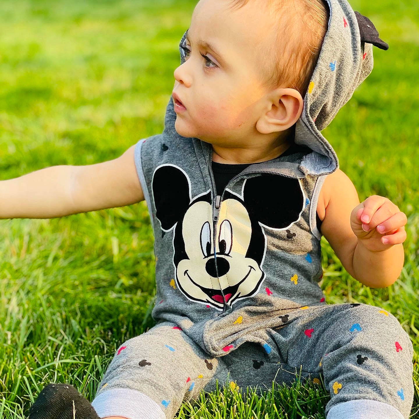 Reynaldo joined the competition — help win amazing prizes! baby, baby_toddler_clothing, child, glasses, goggles, grass, grassland, green, happy, leaf, leisure, meadow, people_in_nature, person, photograph, sleeve, summer, sunglasses, sunlight, toddler