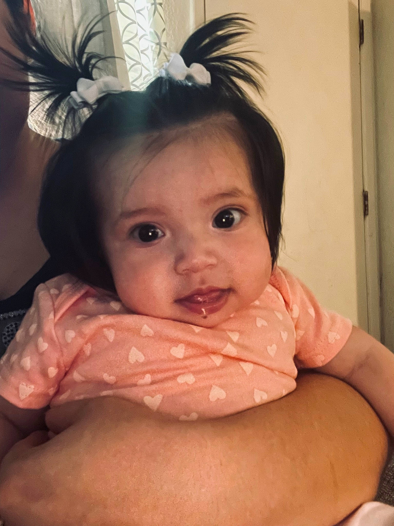 Kamila is registered to the contest to win money with this photo: arm, baby, cheek, comfort, eye, eyebrow, eyelash, facial_expression, finger, forehead, hair, happy, head, human_body, iris, lip, mouth, neck, nose, person