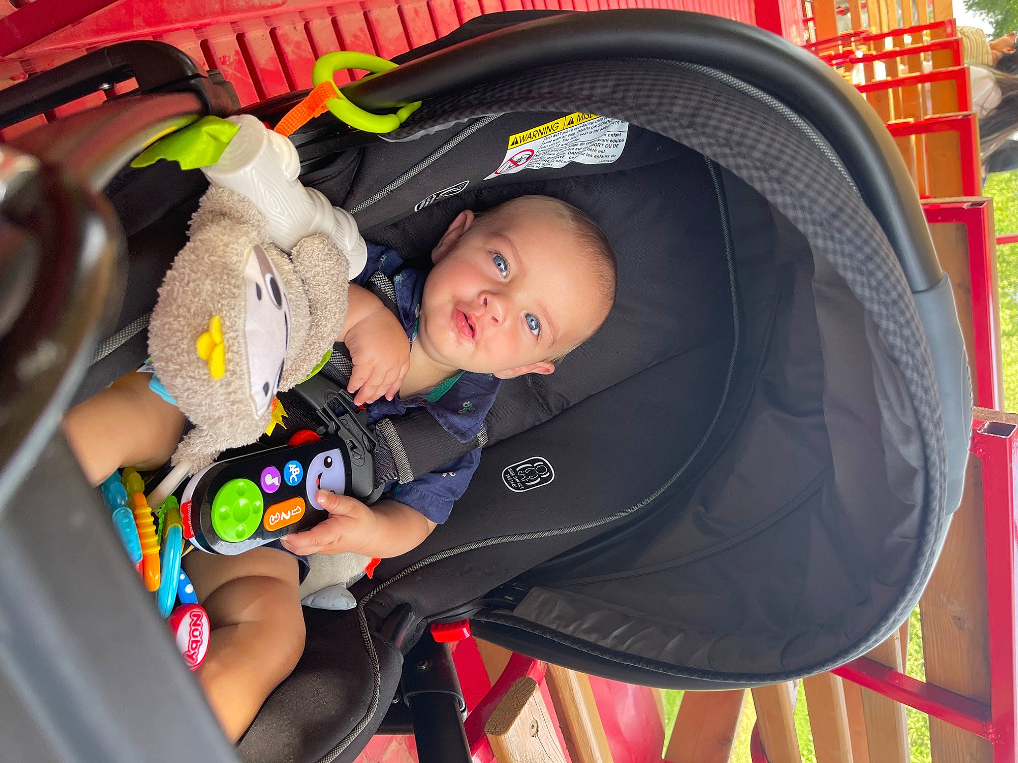 Kayce joined the competition — help win amazing prizes! auto_part, automotive_design, automotive_exterior, baby, baby_carriage, baby_products, car, car_seat, child, comfort, fun, leisure, motor_vehicle, person, recreation, sitting, snapshot, steering_wheel, toddler, travel