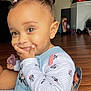 Kiara is registered to the contest to win money with this photo: child, toddler, smiling, cute, pacifier, minnie_mouse, clothing, indoor, floor, home, person, baby, hand, face, hair, toy, sitting, playful, expression, young
