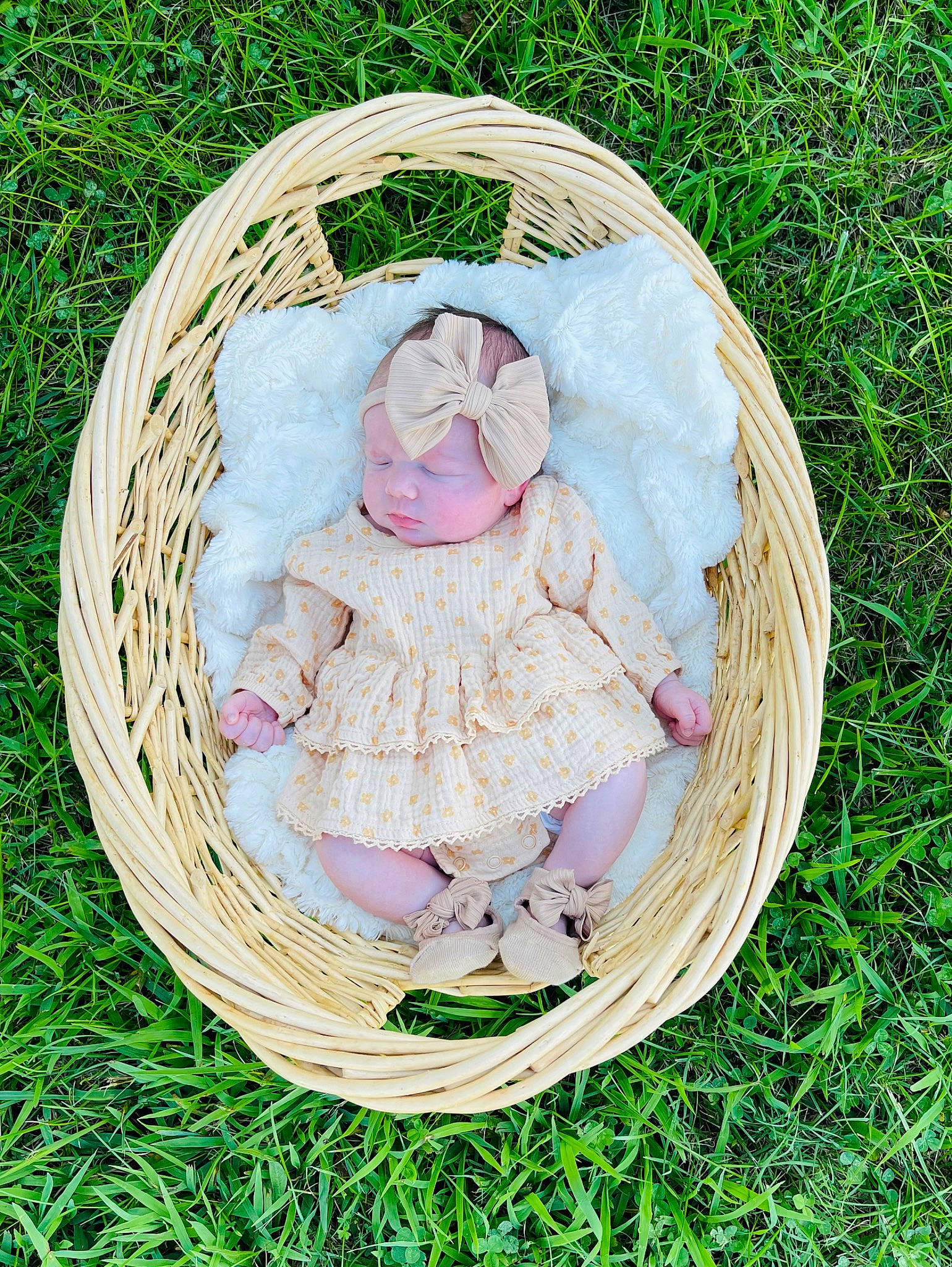 Jayden joined the competition — help win amazing prizes! baby_products, baby_toddler_clothing, basket, child, circle, costume_hat, event, fashion_accessory, flower_girl_basket, grass, hat, headwear, home_accessories, pattern, people_in_nature, person, picnic_basket, recreation, sitting, storage_basket