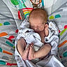 newborn, baby, sleeping, blanket, infant, child, cute, wrapped, baby_seat, cartoon_animals, elephant, monkey, colorful, soft, peaceful, indoors, portrait, feet, head, resting
