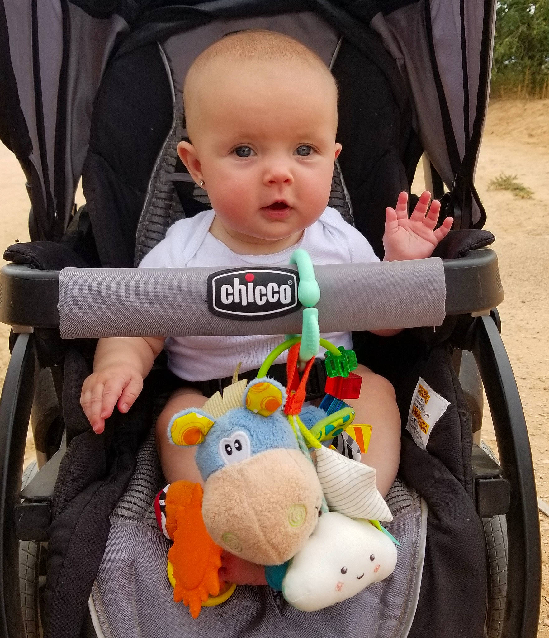 Macie joined the competition — help win amazing prizes! baby, baby_carriage, baby_products, baby_toys, car_seat, child, diaper_bag, person, play, product, toddler