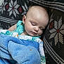 Grayson joined the competition — help win amazing prizes! baby, sleeping, blanket, blue, drool, face, infant, cozy, pattern, fabric, soft, child, peaceful, rest, comfort, cute, head, clothing, portrait, indoors