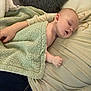 baby, sleeping, blanket, person, hand, bed, pillow, comfort, rest, peaceful, infant, skin, clothing, nap, cozy, toddler, indoor, human, young, care