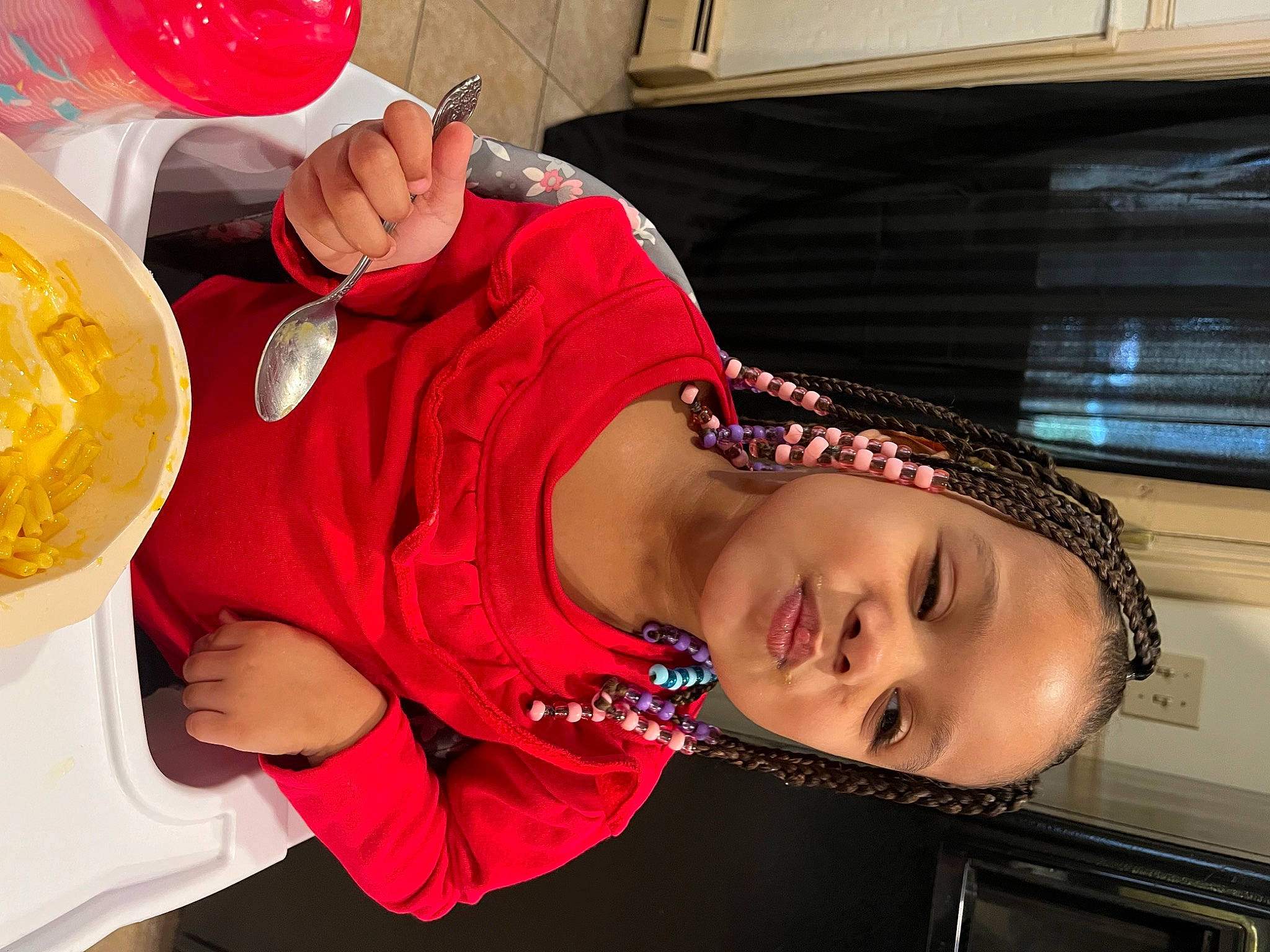 Amara joined the competition — help win amazing prizes! child, comfort_food, cuisine, dish, drinkware, food, fun, happy, junk_food, leisure, luxury_vehicle, person, smile, tableware, toddler, vacation