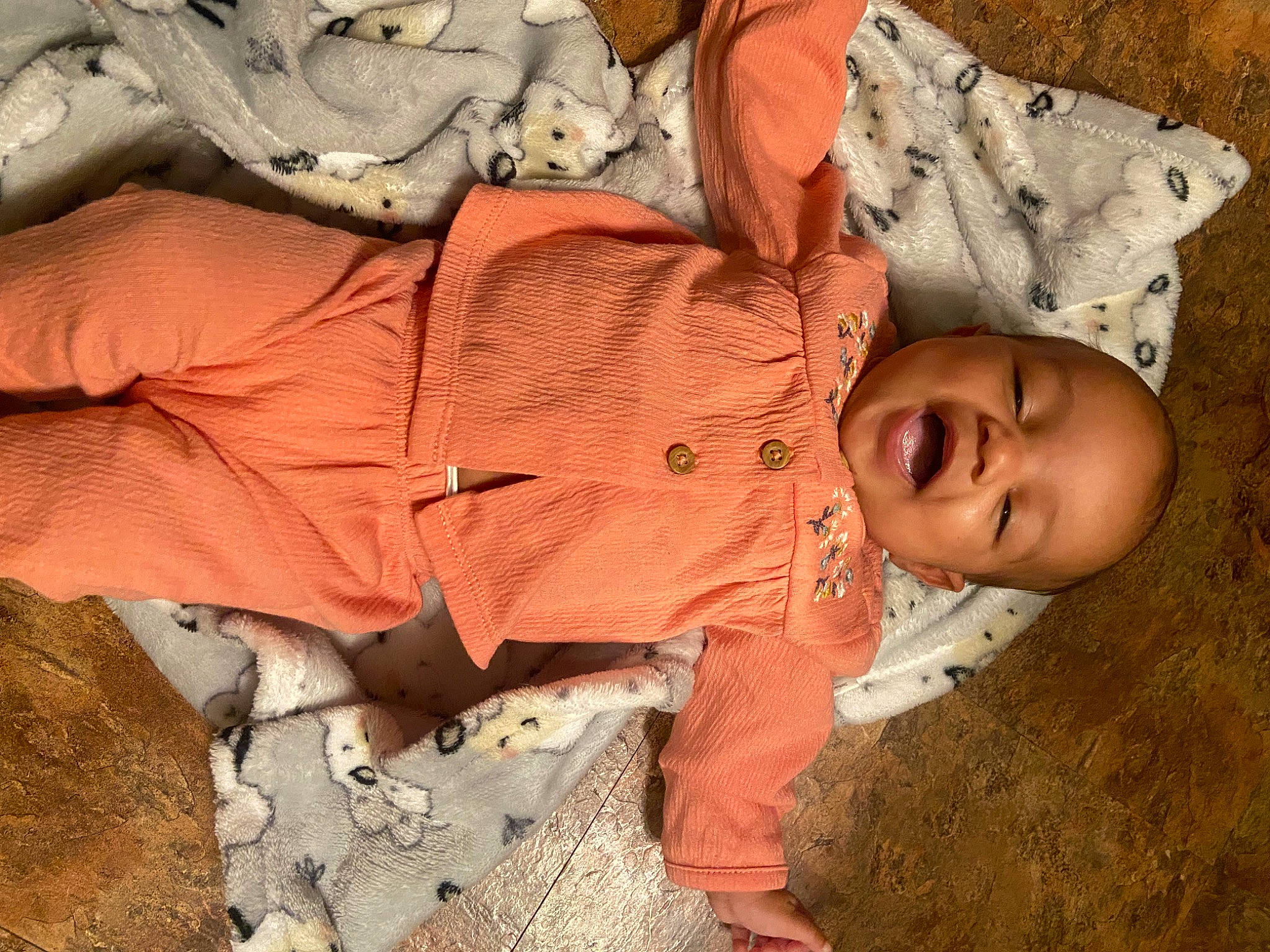 Aquinnah joined the competition — help win amazing prizes! baby, baby_toddler_clothing, child, comfort, grass, happy, hat, human_body, linens, mouth, orange, person, sitting, skin, sleeve, smile, sunglasses, textile, toddler, tree