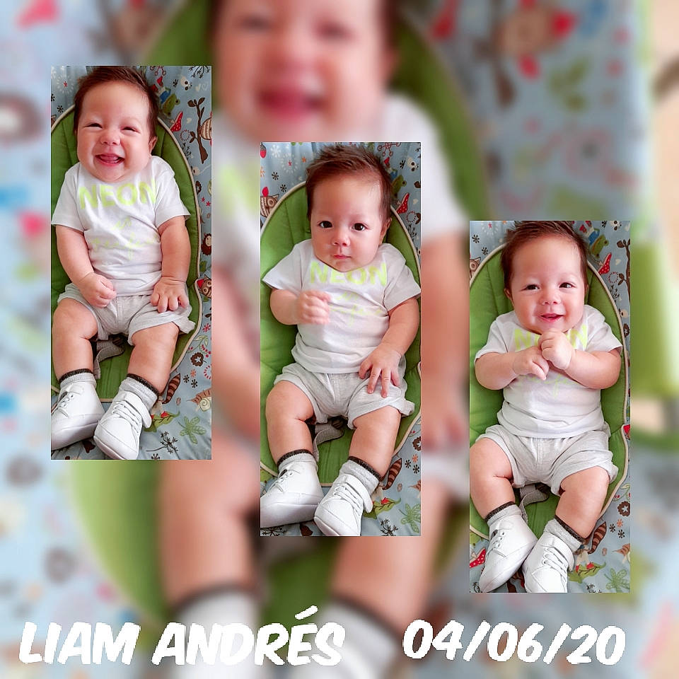 Liam Andrés a rejoint le concours — aidez-le/la à gagner de superbes lots ! baby, baby_products, baby_toddler_clothing, blurred, child, child_model, collage, happy, headwear, joy, person, photo_caption, photograph, photography, product, sibling, smile, toddler
