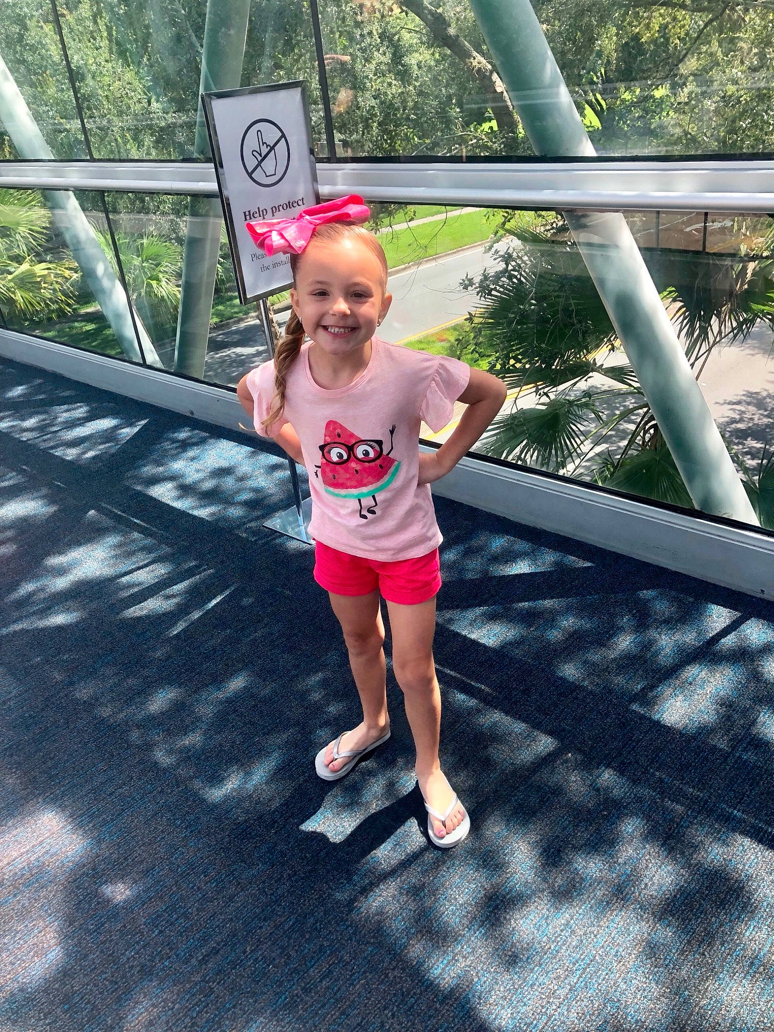 Avianna is registered to the contest to win money with this photo: asphalt, child, fun, joy, leisure, person, pink, play, recreation, running, shorts, summer, t_shirt, toddler, vacation