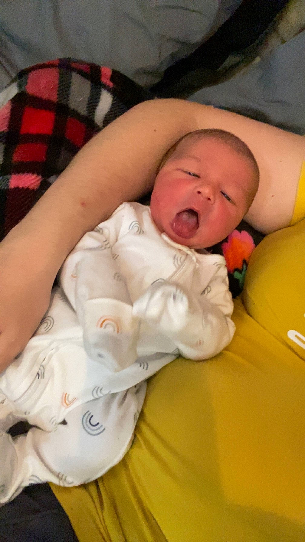 Shawn joined the competition — help win amazing prizes! baby, baby_products, baby_safety, baby_sleeping, baby_toddler_clothing, bedding, bedtime, child, comfort, finger, linens, nap, pattern, person, plaid, room, skin, sleep, tartan, textile