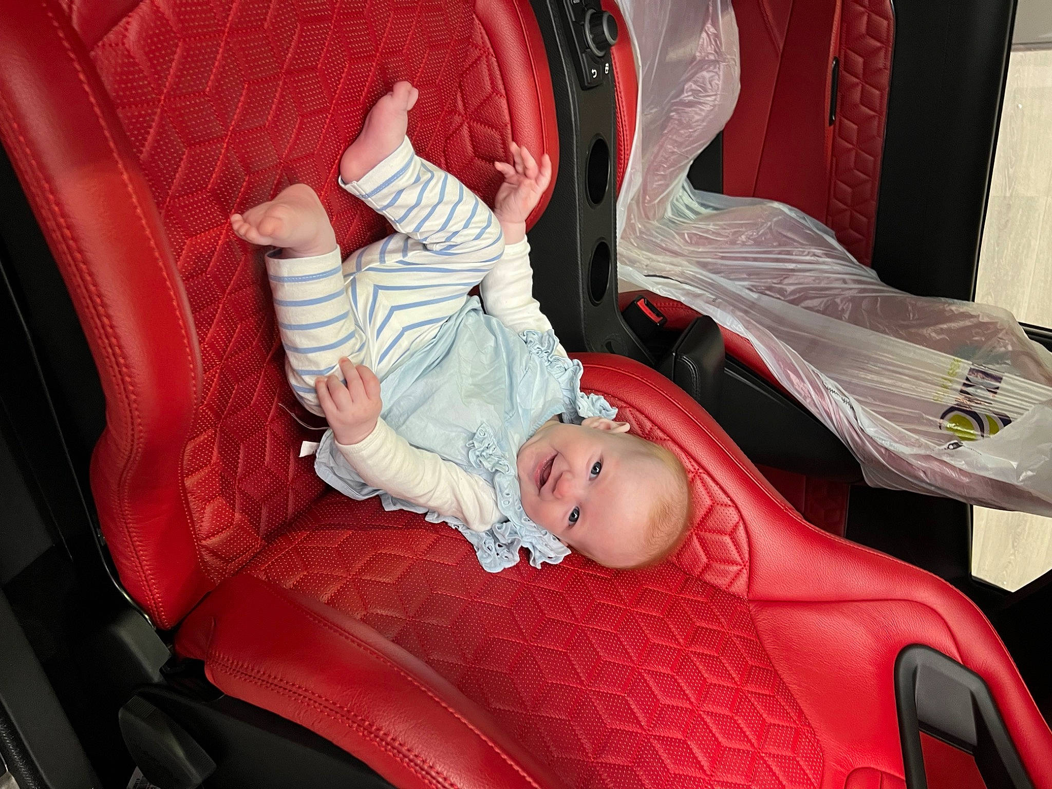 Wren joined the competition — help win amazing prizes! auto_part, automotive_design, baby, baby_carriage, baby_products, car_seat, car_seat_cover, carmine, child, comfort, family_car, human_body, joy, lap, leg, motor_vehicle, person, red, sitting, toddler