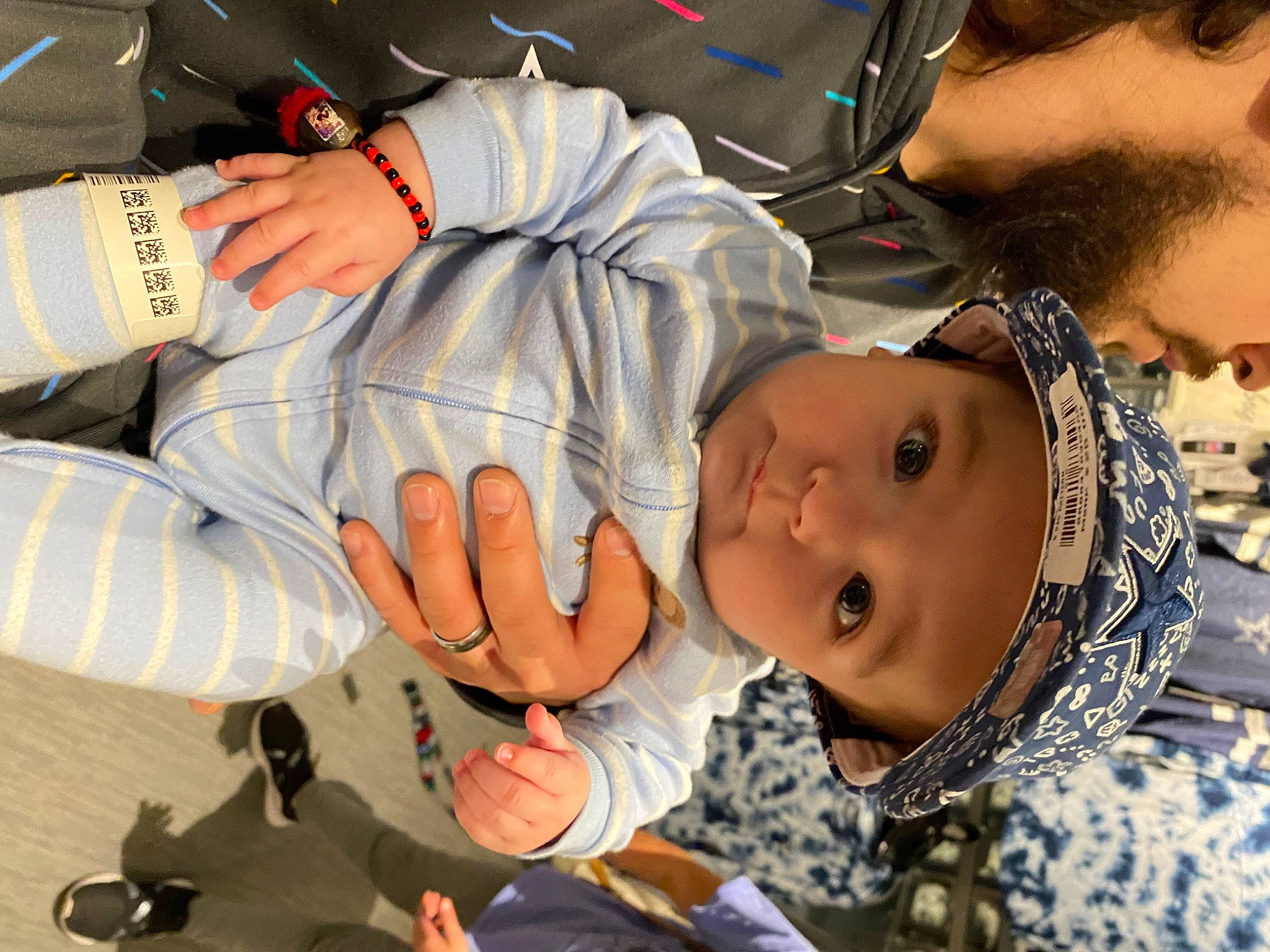 Maddox joined the competition — help win amazing prizes! baby, baby_products, baby_toddler_clothing, cheek, child, comfort, eyelash, finger, fun, gesture, hand, happy, headwear, human_body, military_camouflage, mouth, nail, pattern, person, thumb