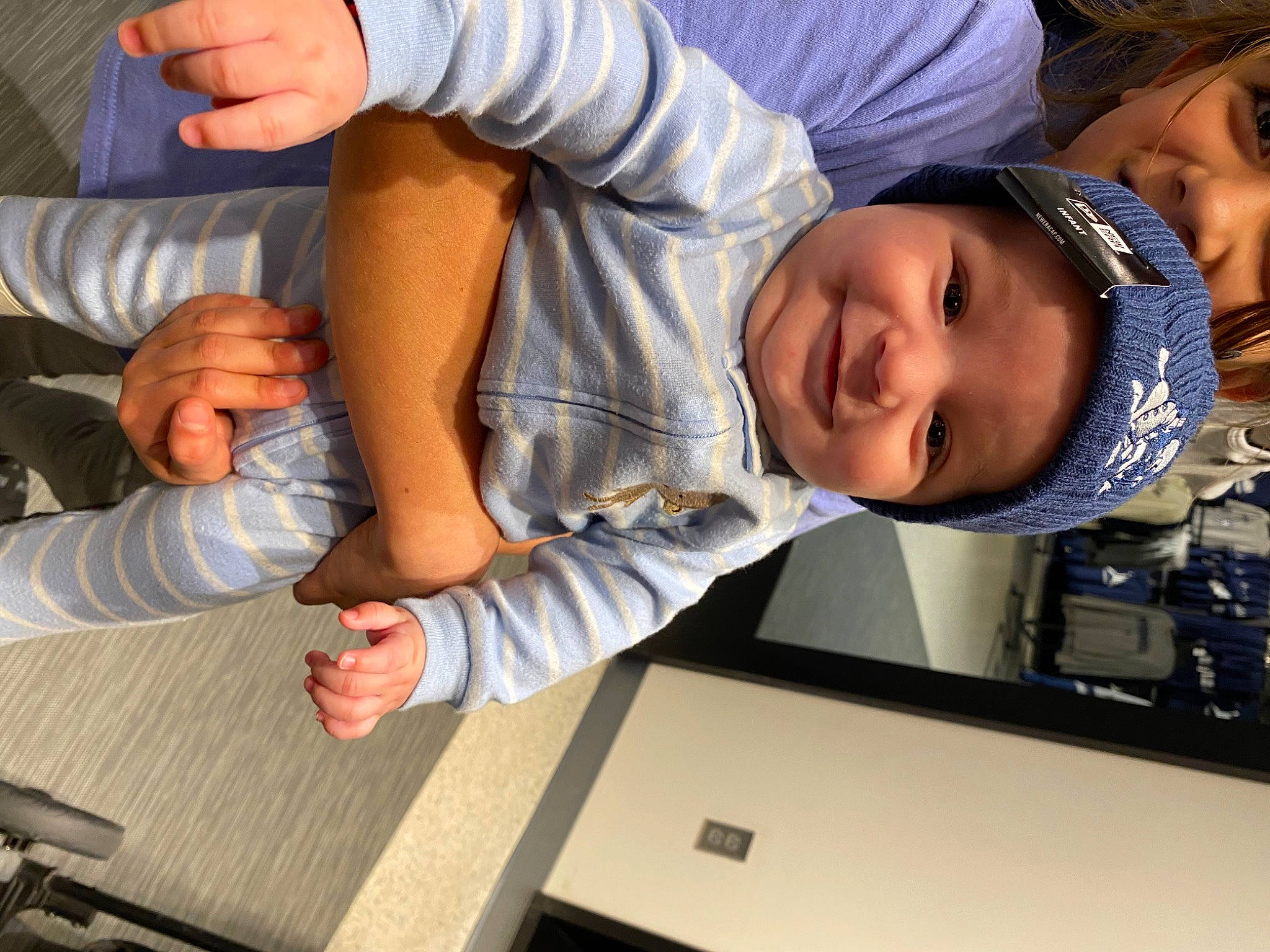 Maddox joined the competition — help win amazing prizes! baby, baby_products, child, finger, fun, gesture, happy, hat, headwear, holding_hands, joy, leisure, mouth, nail, person, play, room, sitting, smile, thumb