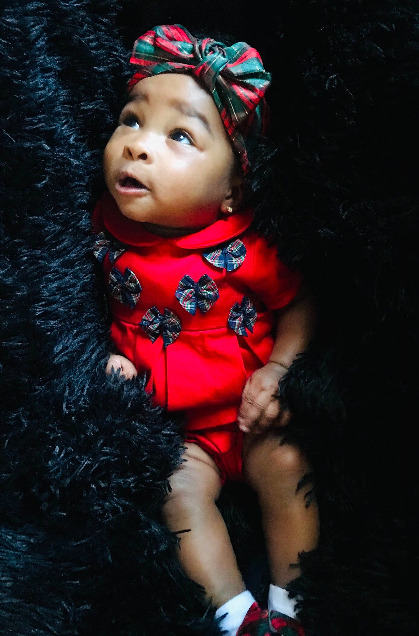 Ilani joined the competition — help win amazing prizes! baby, baby_toddler_clothing, bonnet, carmine, cheek, child, child_model, costume, costume_accessory, day_dress, embellishment, hair_accessory, headband, headpiece, headwear, lip, person, photo_shoot, portrait_photography, red