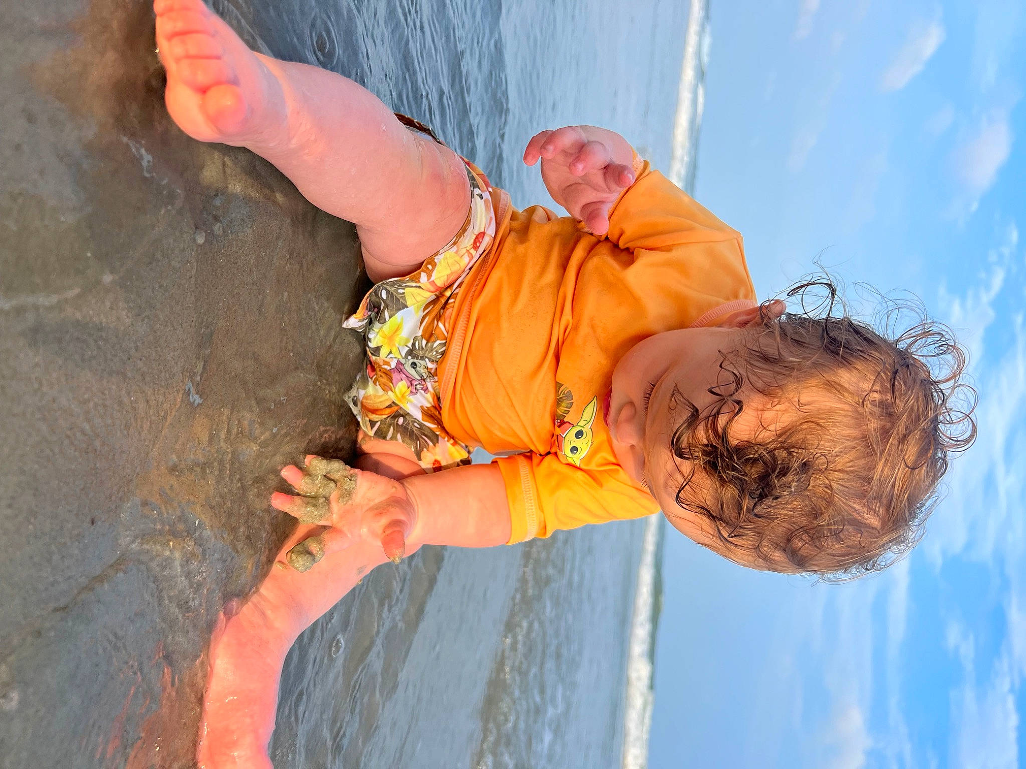 Waylon joined the competition — help win amazing prizes! adventure, barefoot, beach, child, cloud, elbow, fun, gesture, happy, human_body, leisure, ocean, people_in_nature, person, recreation, sea, shorts, sky, vacation, water