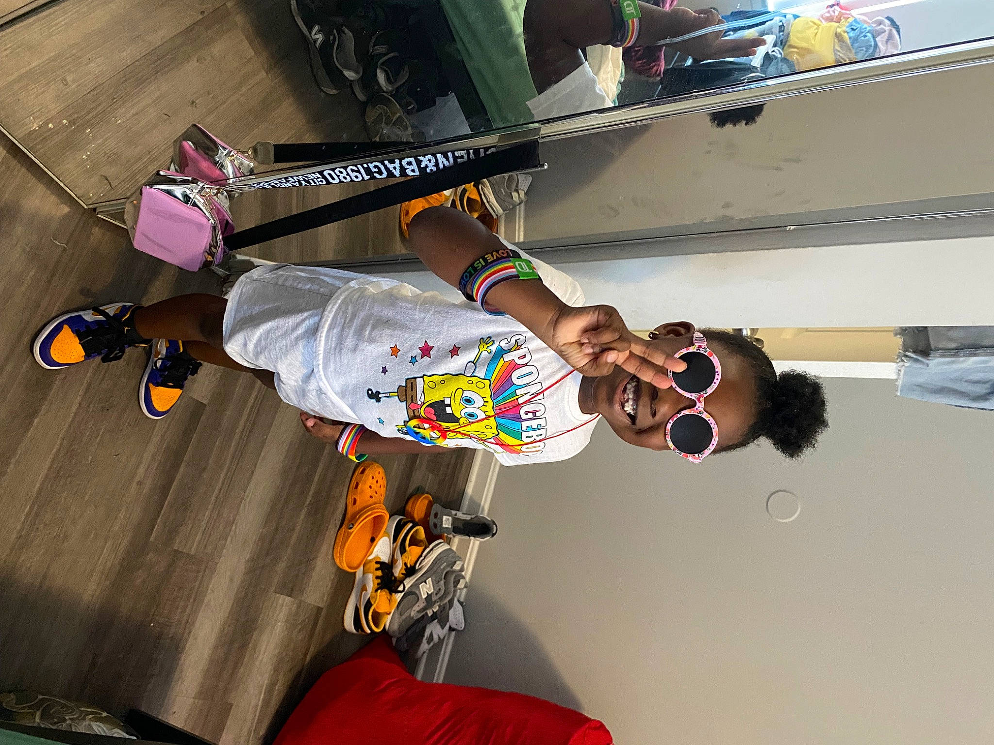 Jaleigha joined the competition — help win amazing prizes! elbow, fun, leisure, person, recreation, smile, t_shirt, walking_shoe, wrist