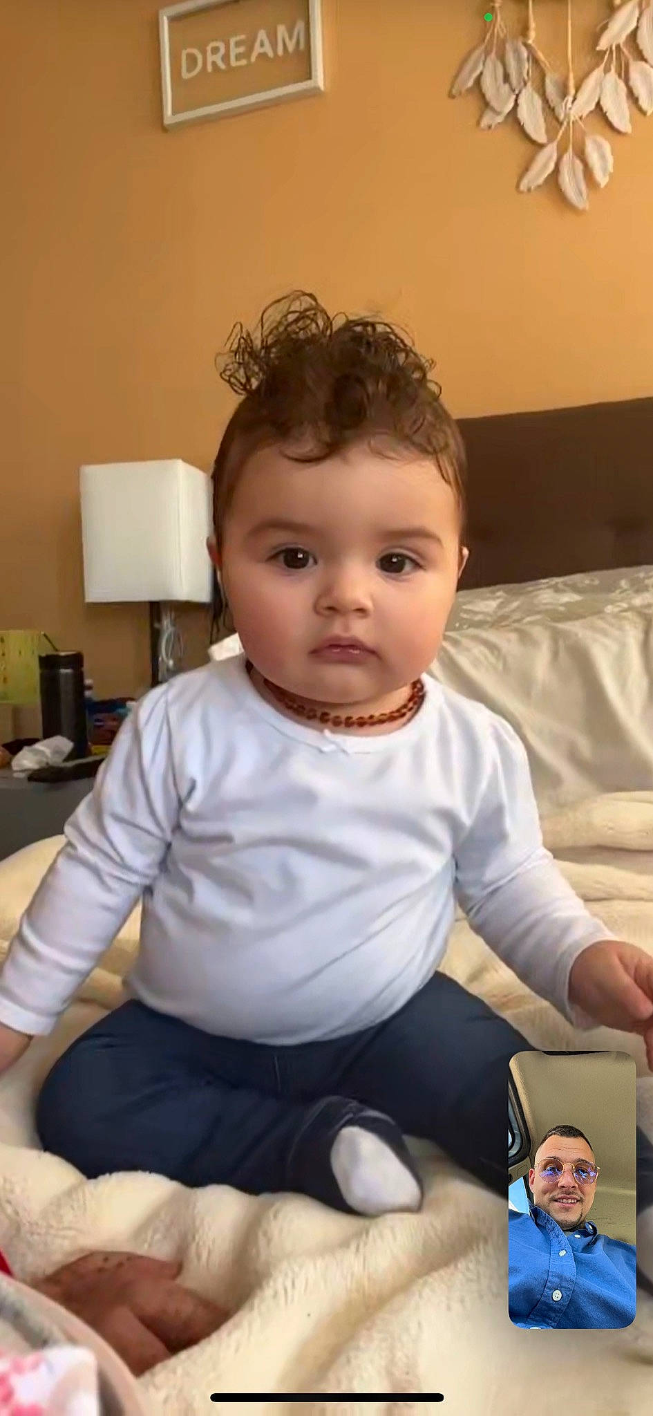 Ayva is registered to the contest to win money with this photo: baby, baby_toddler_clothing, blond, cheek, child, chin, comfort, elbow, eyelash, flooring, happy, headpiece, iris, joy, lamp, person, room, sitting, skin, sleeve