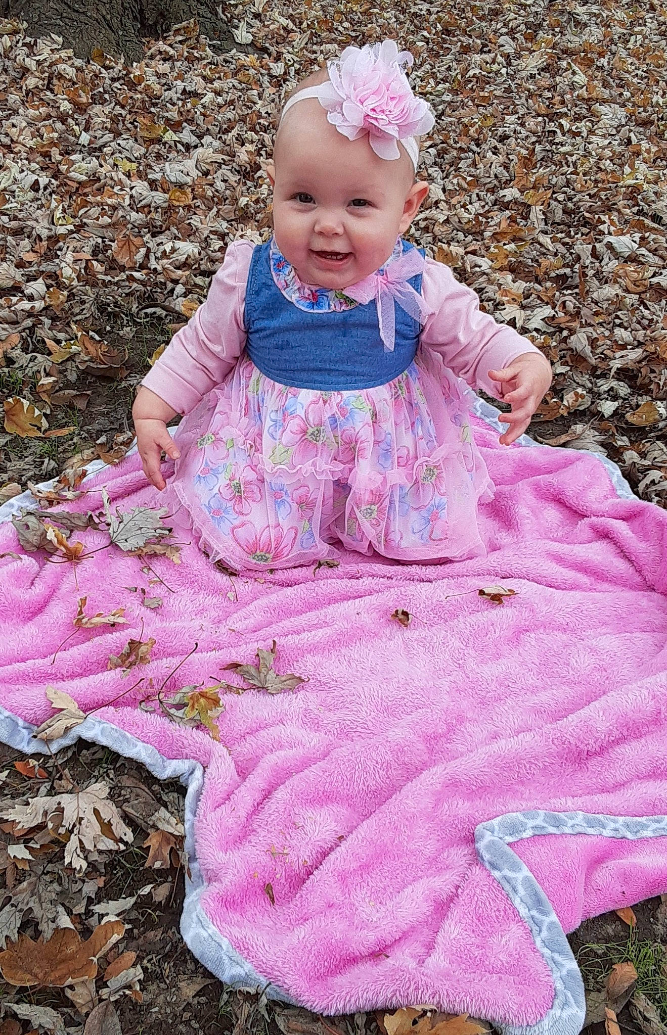 Lexie joined the competition — help win amazing prizes! baby, baby_products, baby_toddler_clothing, child, clothing, costume, dress, grass, leaf, pattern, person, pink, plant, play, purple, textile, toddler