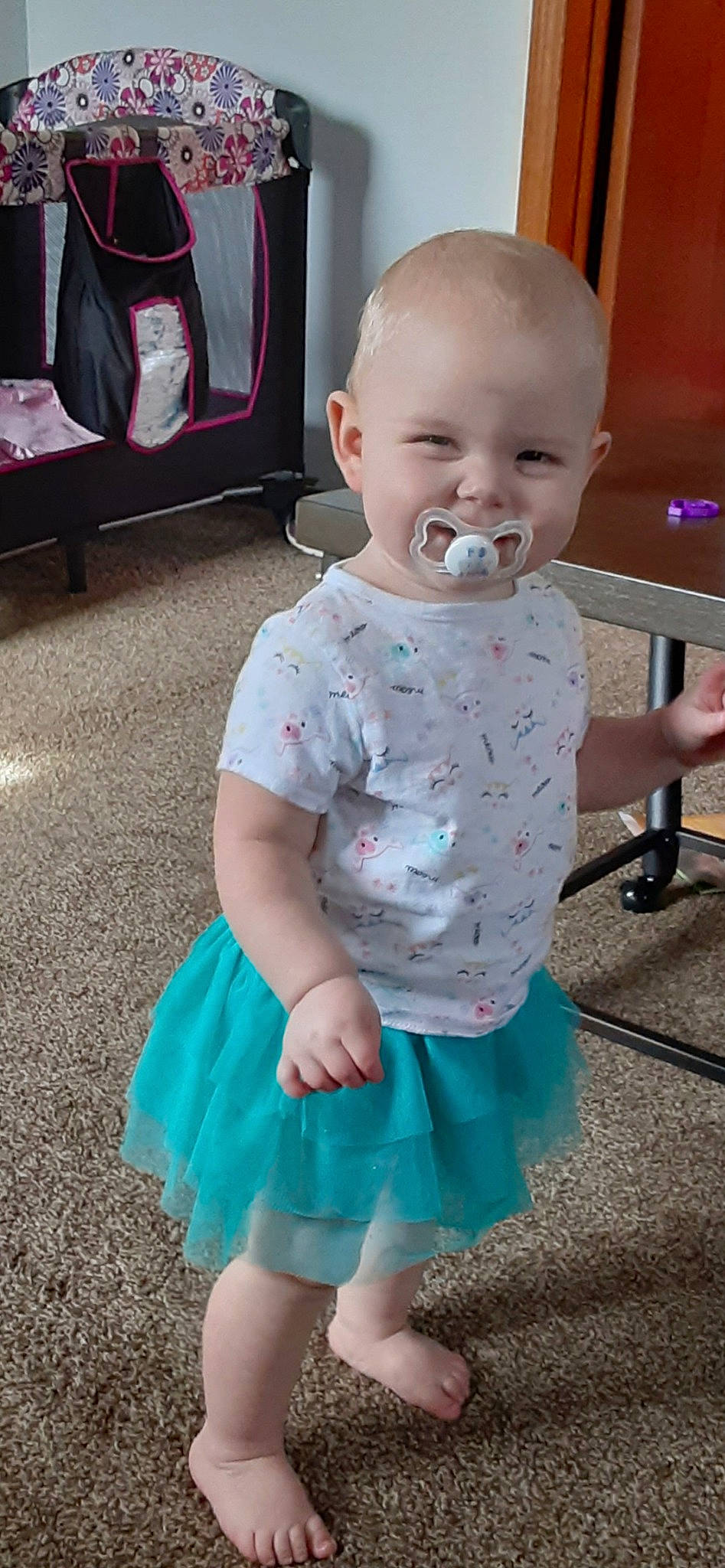Lexie joined the competition — help win amazing prizes! baby, baby_toddler_clothing, child, clothing, costume, dress, person, pink, skin, smile, toddler, turquoise
