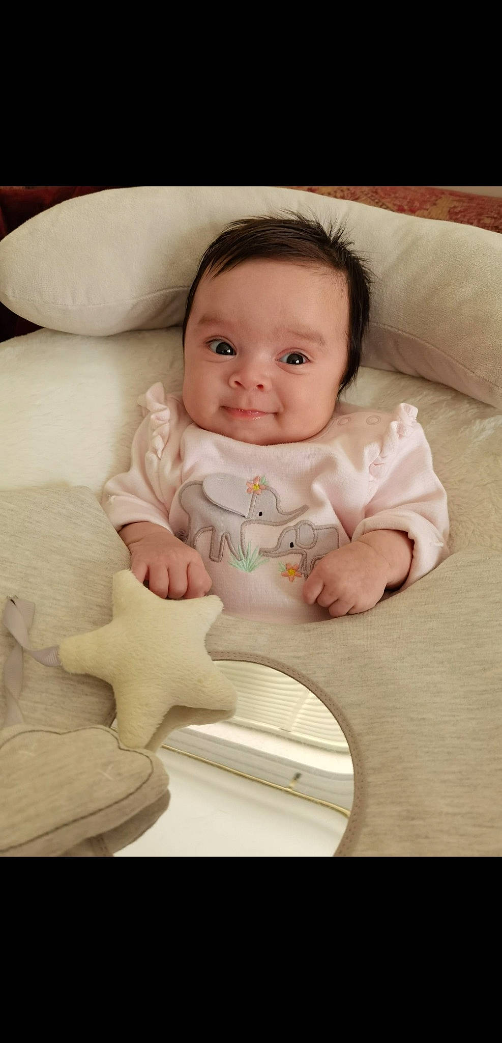 Dalena joined the competition — help win amazing prizes! arm, baby, baby_toddler_clothing, cheek, chin, comfort, dress, eye, eyebrow, face, flash_photography, hair, happy, head, mouth, nose, person, skin, sleeve, smile