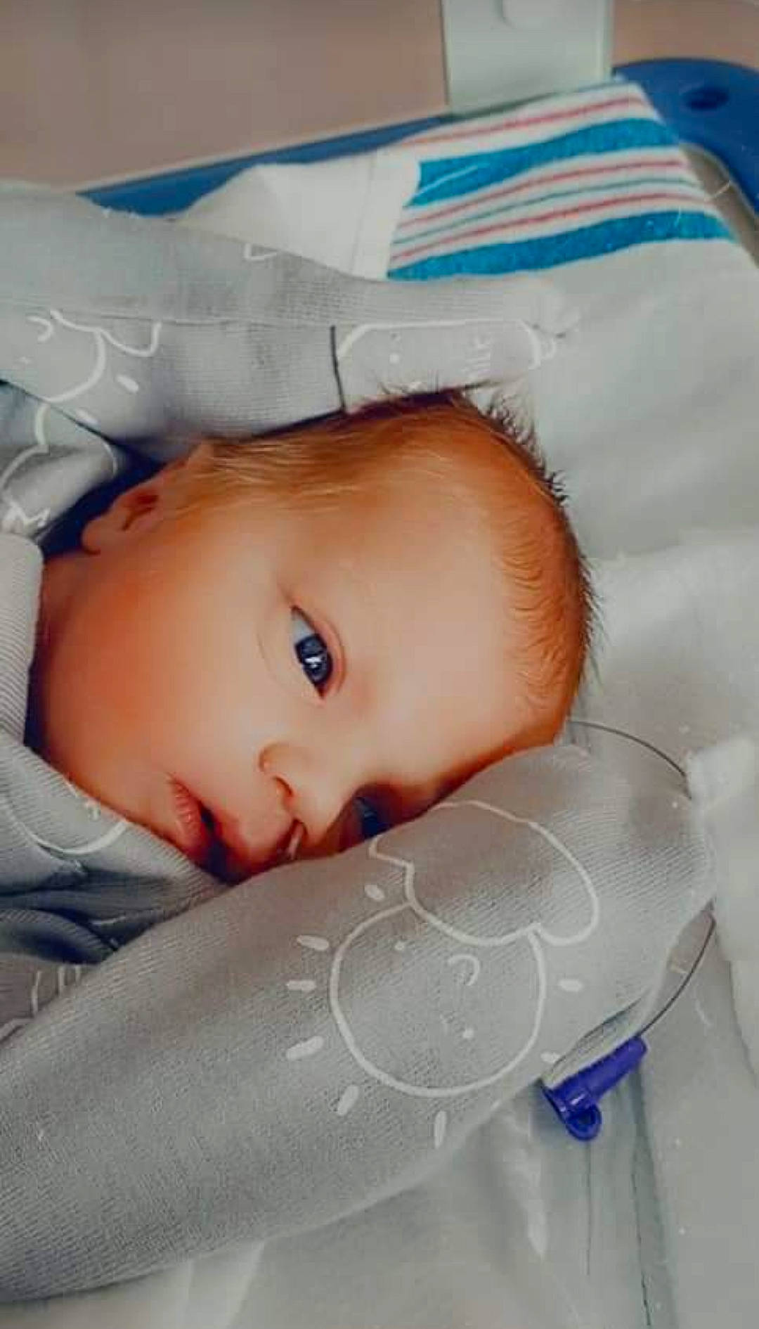 Aaleah joined the competition — help win amazing prizes! baby, baby_products, baby_safety, baby_toddler_clothing, bedding, blue, cheek, child, comfort, eyebrow, eyelash, face, iris, linens, nose, person, plastic, room, skin, toddler